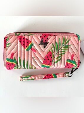 Lug Straddle Wristlet RFID Wallet Popsicle Pink